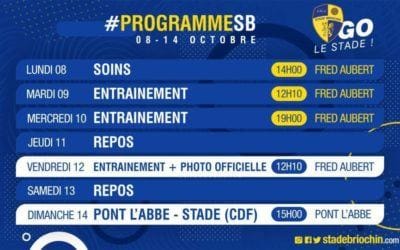 LE PROGRAMME DE LA SEMAINE (08 au 14 Octobre)