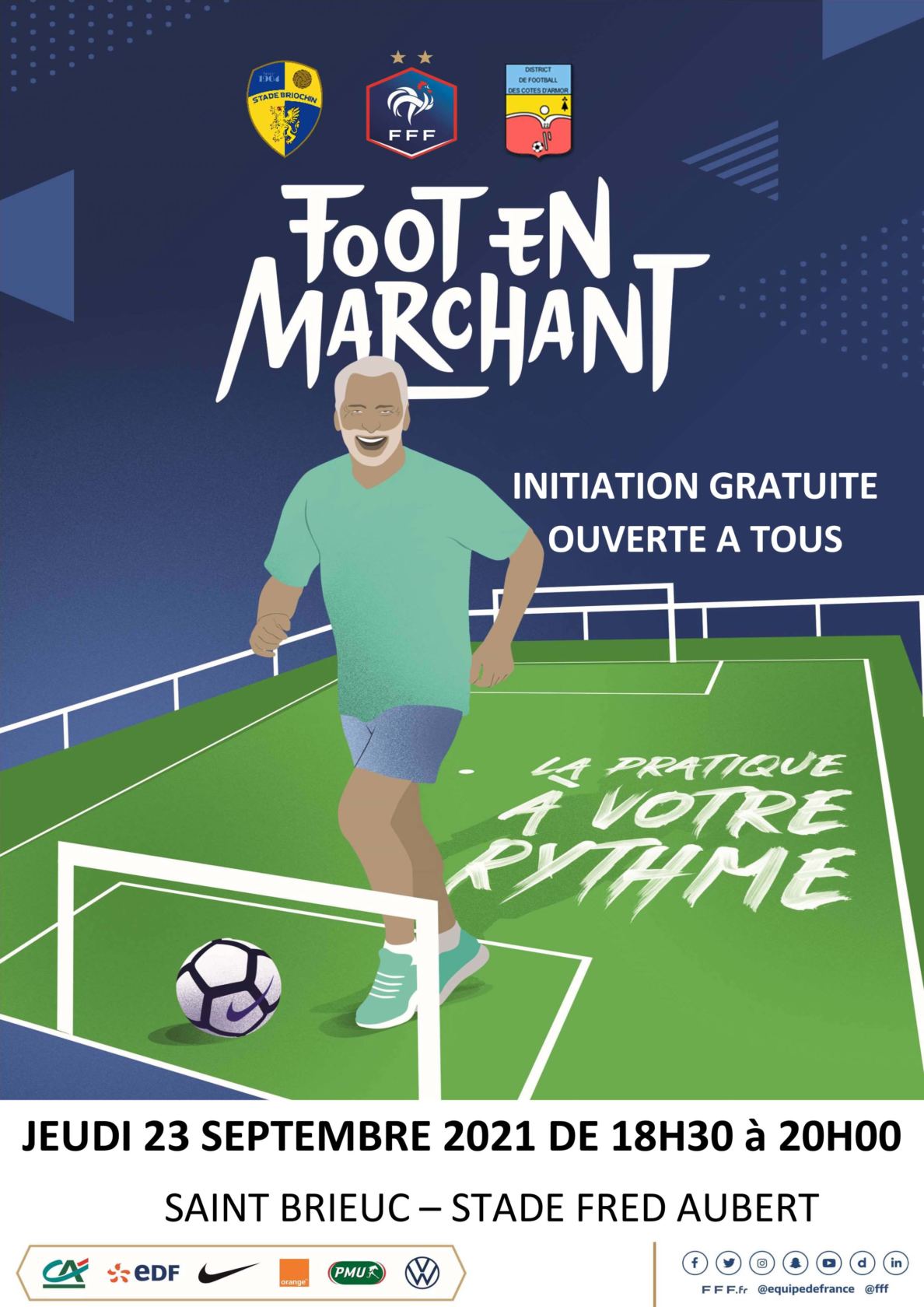 VIDÉO. À Saint-Brieuc, ils s'essayent au foot… en marchant ! 